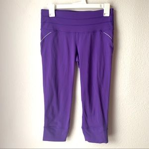 Athleta Purple Cropped Workout Leggings